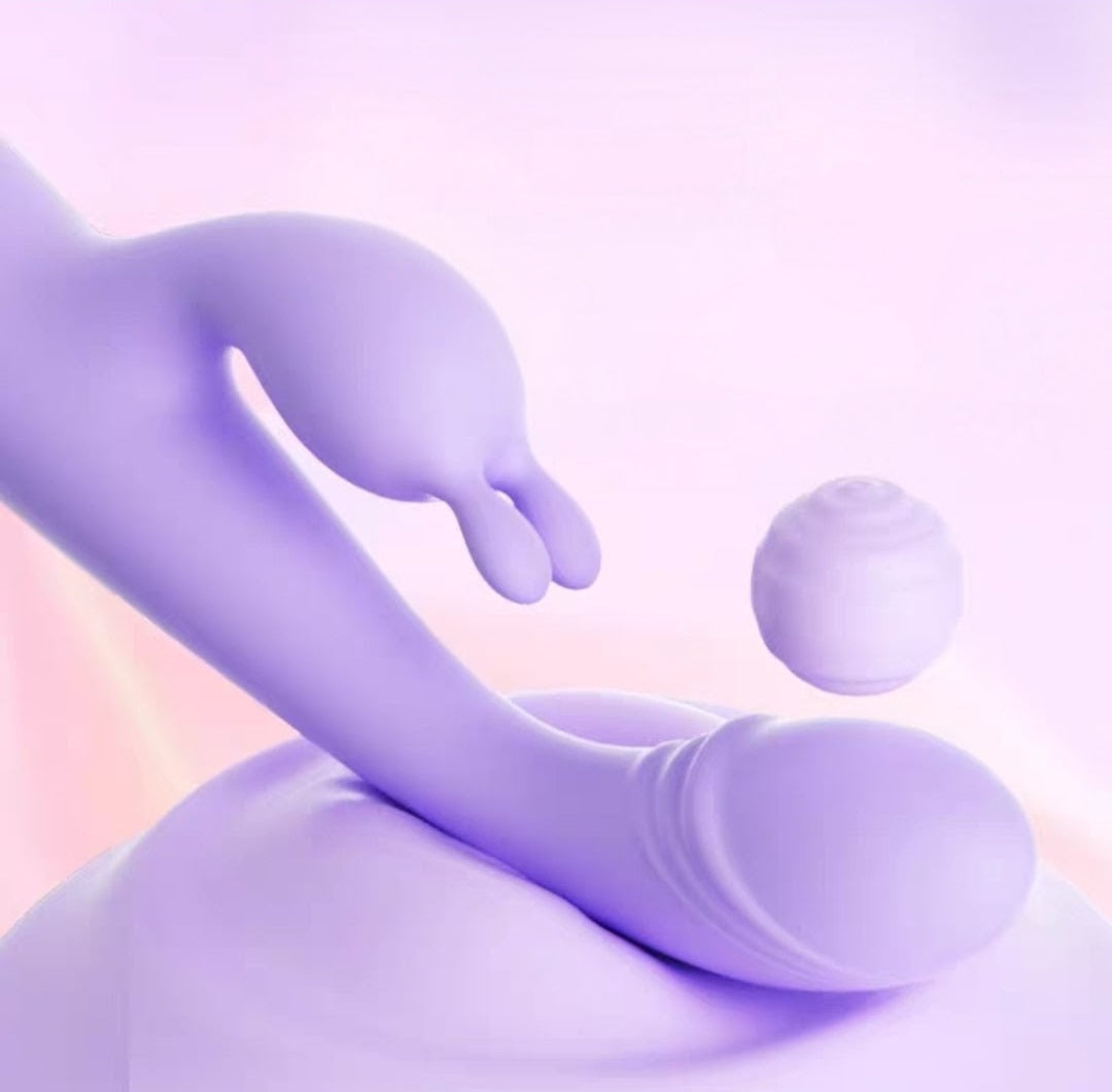Silicone Dual-Stimulation Rabbit Vibrating Massager – 10 Modes, Body Safe, Waterproof & Rechargeable